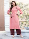Ginni New Designer Rayon With Embriodery Work Kurti With Bottom Collection 1001-1007